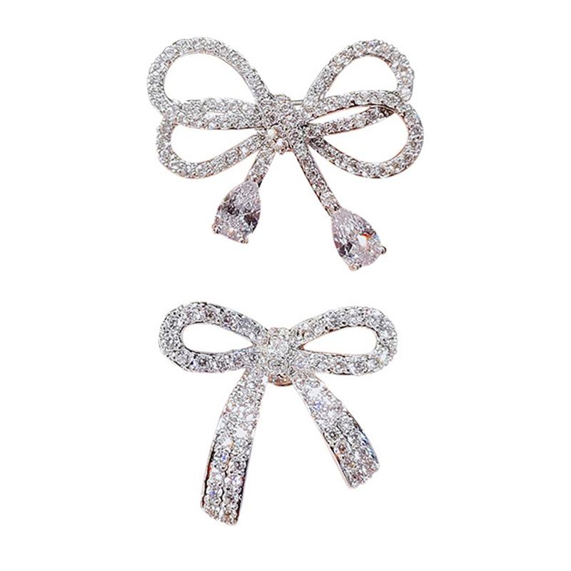 Elegante Schleife Strass Brosche Schnalle Anstecknadel für Damen Mädchen Schleife Schnalle Anstecknadel Cardigan Clip Schmuck Brosche Accessoires