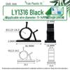 Adjustable Cable Tie Mount with High-Adhesive Base - Black/White