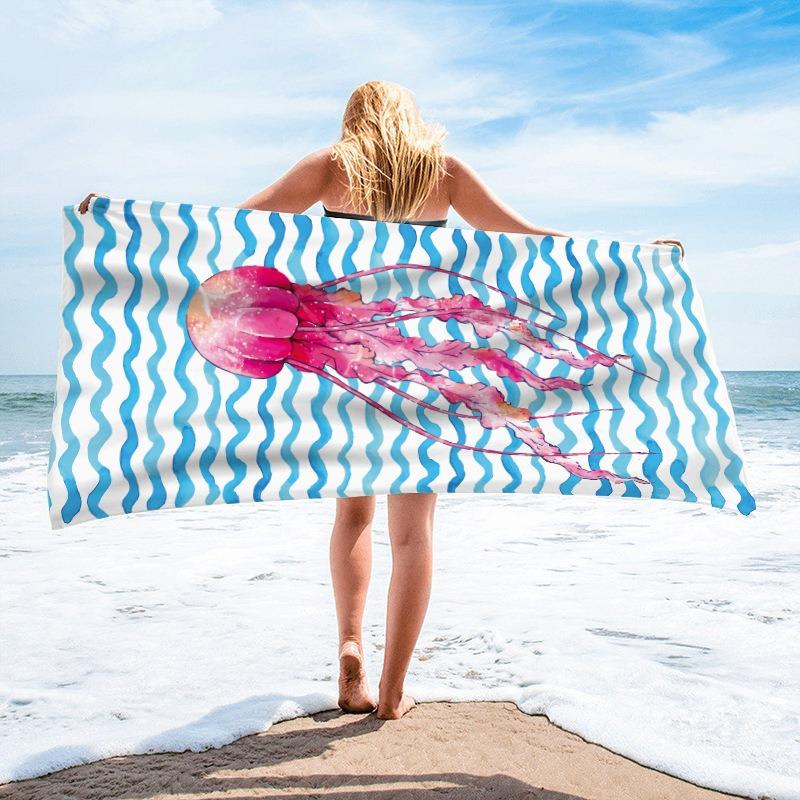 Sea Turtle Microfiber Beach Towel Oversized Quick Dry Sand Free Bath Towels Large Lightweight Swimming Blanket Swimwear Unisex
