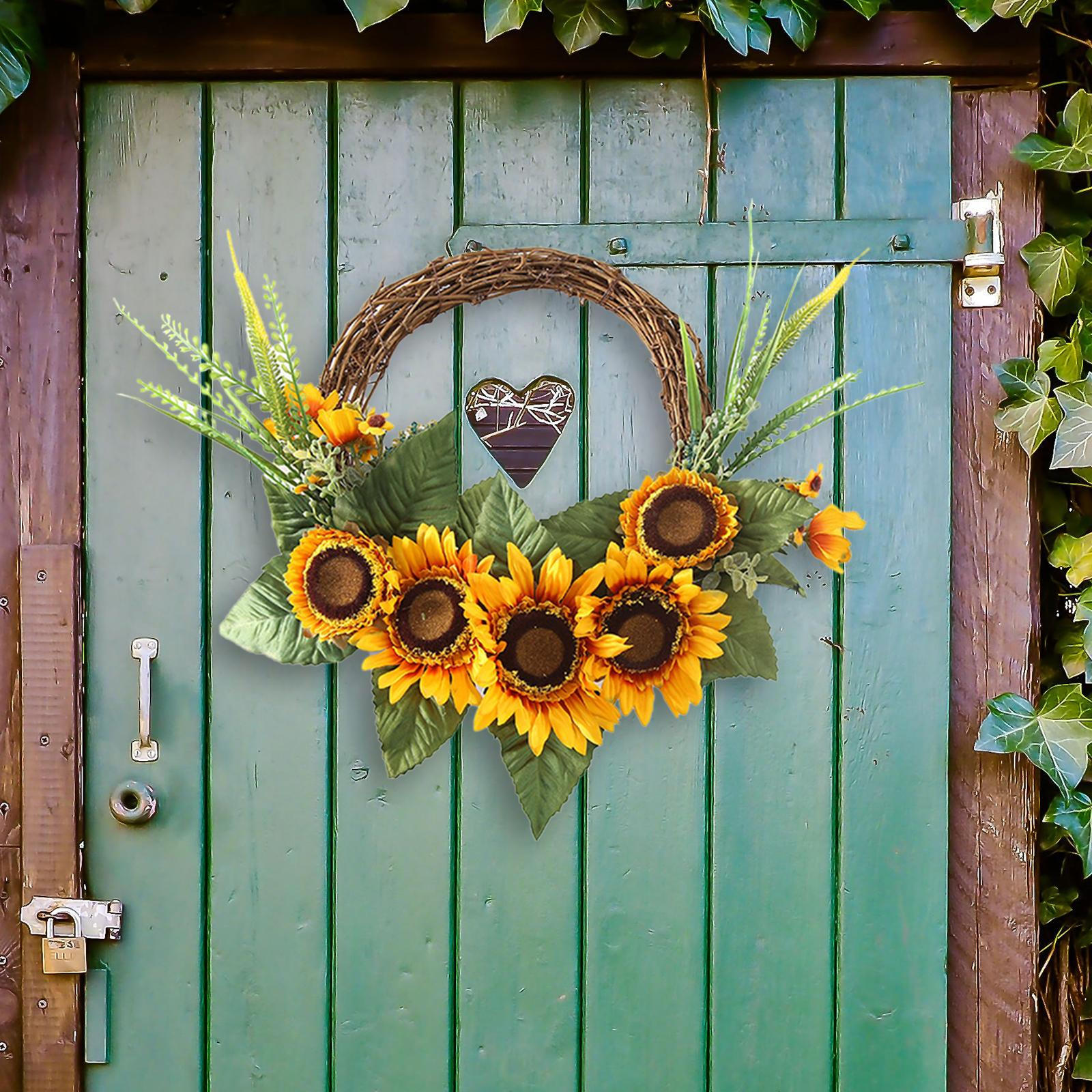 

Artificial Flower Wreath Summer Garland for Halloween Party Decor
