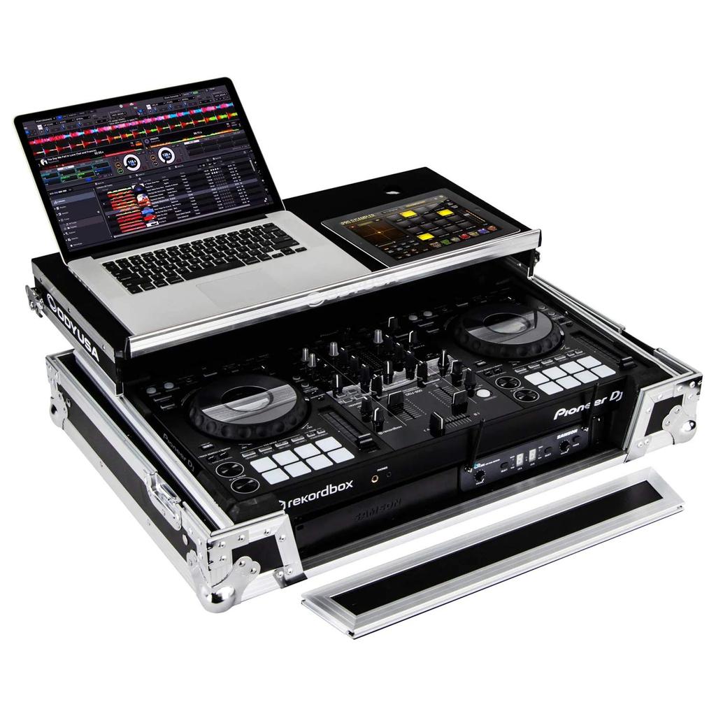 ODYSSEY DJ Controller Case for Pioneer Pioneer Flight Case with Bottom 1U Rack Space and Glide Platform FZGSPIDDJ8001 DDJ-800 DDJ-800
