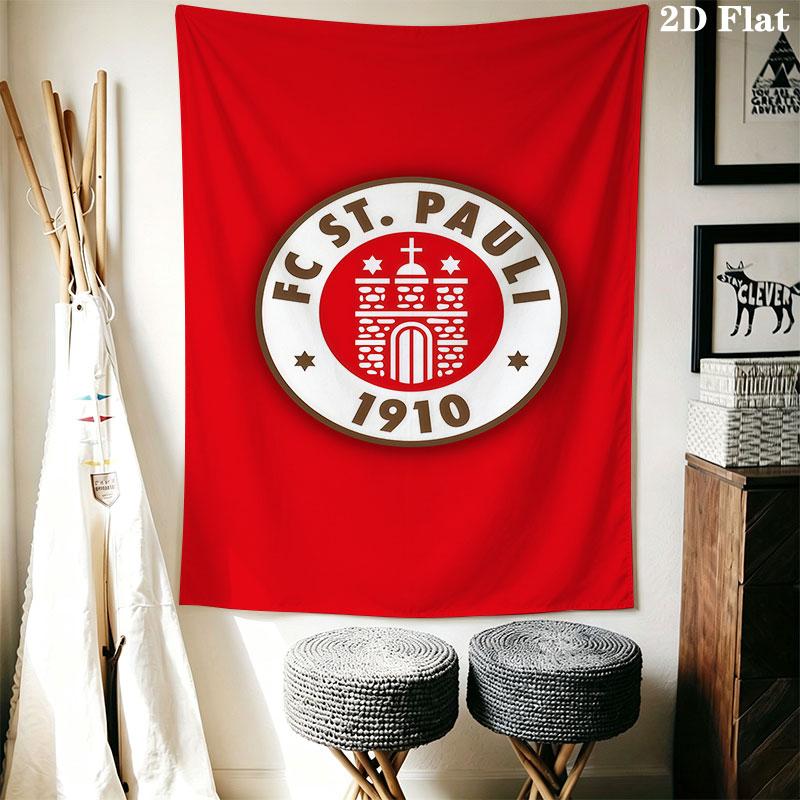 St. Pauli Club Wandbehang Bedruckte Stoffdecke Dekorative Wandteppiche für Schlafzimmer Wohnzimmer Heimdekoration