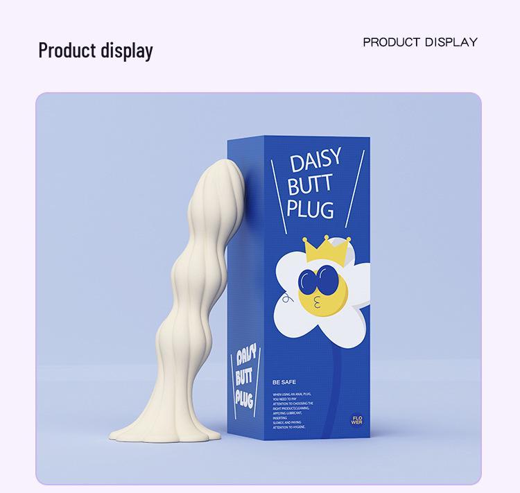 Deba Beginner Suction Cup Anal Plug with Pull Bead - Unisex Chrysanthemum Fairy Design