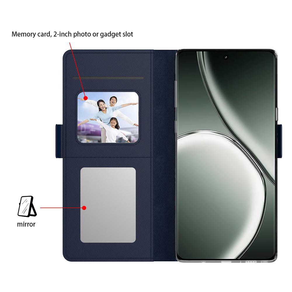 

For Realme C75 4G Case Stand PU Leather Phone Cover Card Holder Mirror Rose Gold