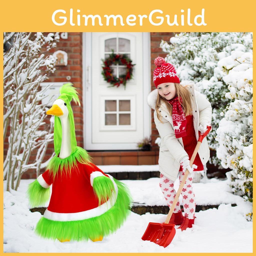 Outdoor Decoration Christmas Santa Duck Lawn Figures Festive Yard Doll Display