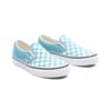 Vans Slip On Canvas Low Top Skateboard Shoes Blue White Checkerboard Children Aged 3 7 Years Old VN0A4BUT30Y