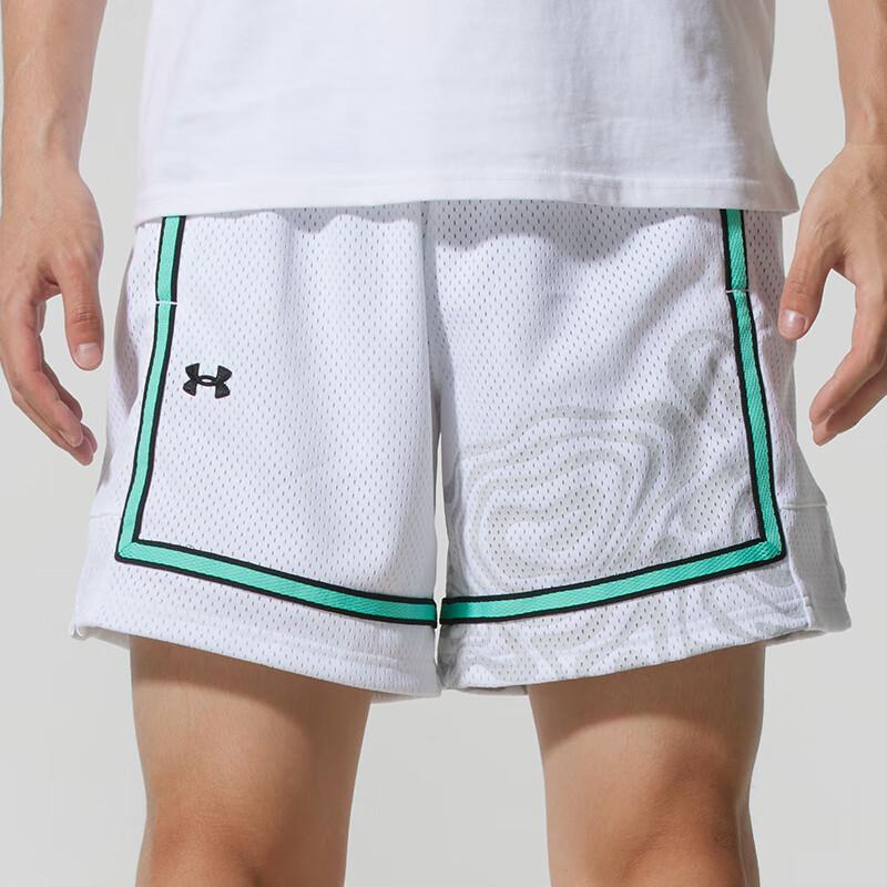 Under Armour Logo Running Fitness Basketball Training Breathable Loose Casual Shorts Men Shorts 6000365-100