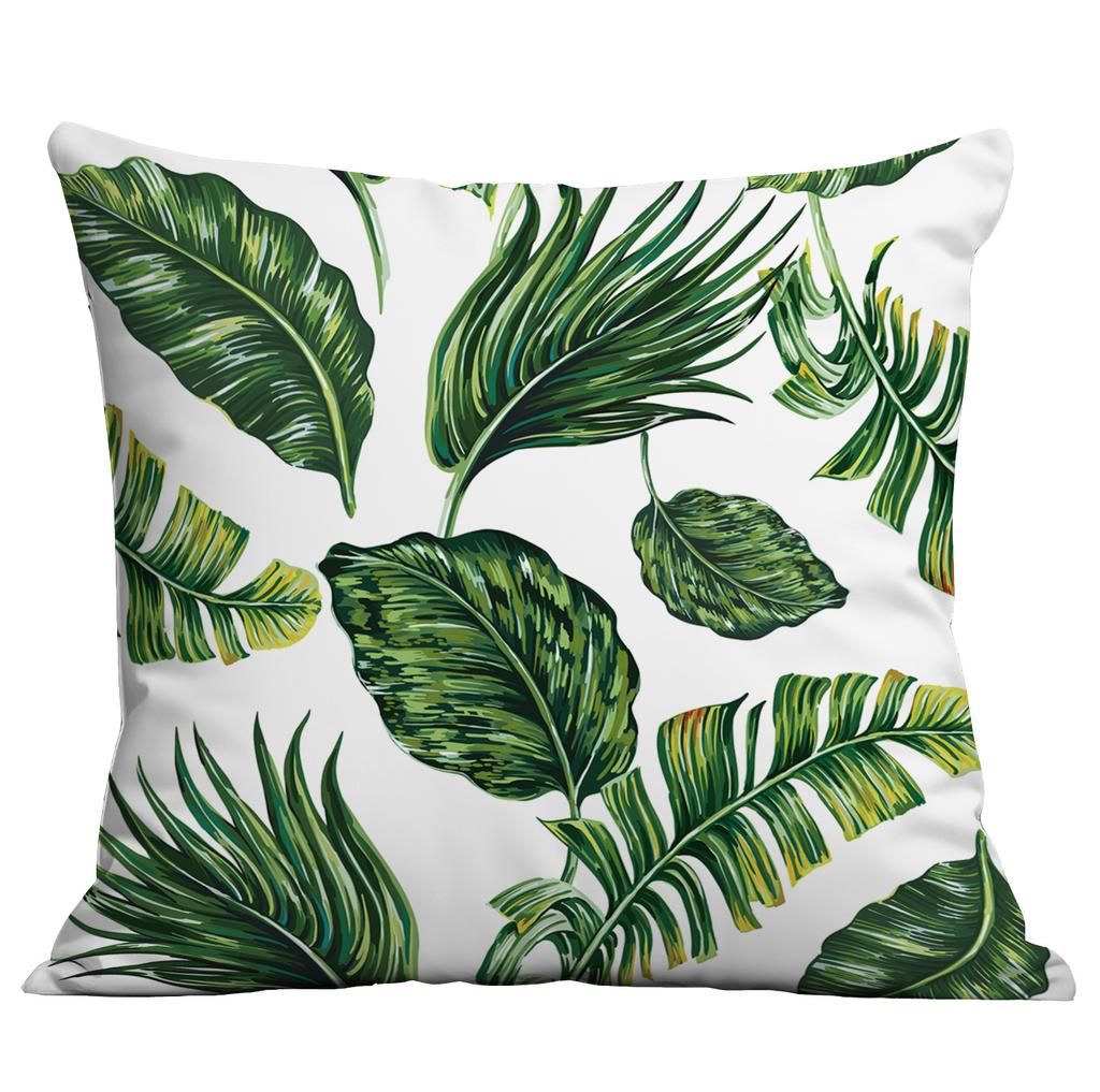 Νέα Πράσινα Φυτά, Τροπικά Φυτά, Μαξιλάρι Τυπωμένο Υψηλής Ευκρίνειας, Κάλυμμα Μαξιλαριού Καναπέ Σπιτιού