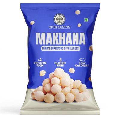 Mithila Roots Raw Makhana 250 Gm | Premium Phool Makhana (Fox Nuts) | Light & Healthy Snack | Natural Lotus Seeds | No Preservatives or Artificia