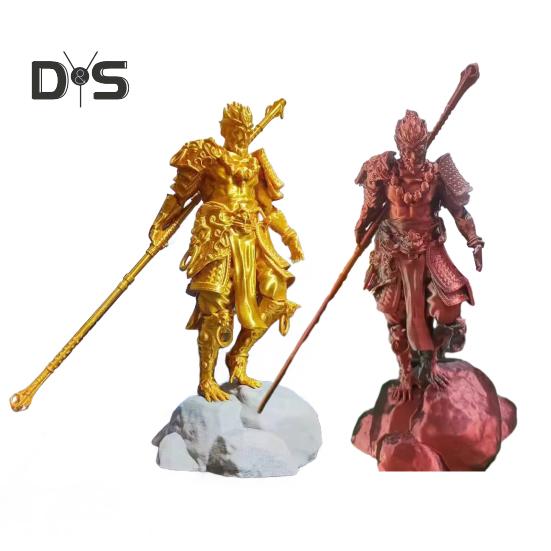 Drukowana w 3D figurka Wukonga, Wielcy Mędrcy Równiący się Niebu, Figurka Rzeźba, Model Króla Małp, Dekoracja na Pulpit, Peryferia do Gier