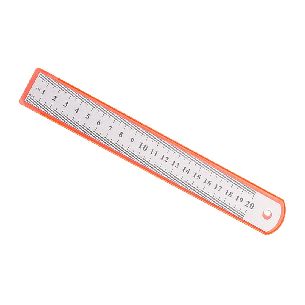 Stainless Steel Ruler Centimeter Thick Sturdy High Accuracy Multi Purpose Straight Ruler for Office School Family 20cm