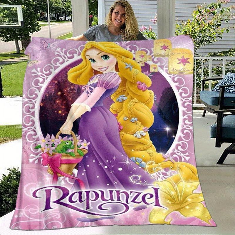 1pc Rapunzel Printing Blanket - Soft, All-Season Throw for Living Room, Bedroom,Personalized Gift with Adorable Cartoon Design