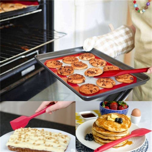 Premium Silicone Rubber Spatula for Cake Cream Cooking and Pastry Making (Yellow) - Long-Lasting, Nice and Stylish