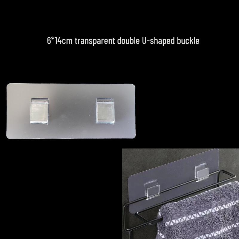 Transparent Acrylic Strong Adhesive Hook Sticker Shelf - No-Punch, Traceless Brushed Buckle