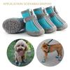 Dog Shoes for Small Dogs Breathable Dog Booties with Reflective Strips Puppy Paw Protector for Outdoors Hiking Climbing