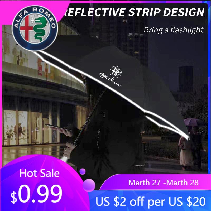 NPSBC1 For Alfa Romeo Car Automatic Folding Windproof UV Sunshade Umbrella Alfa Romeo GT 147 156 159 166 Giulia Tonale Stelvio Giuliett