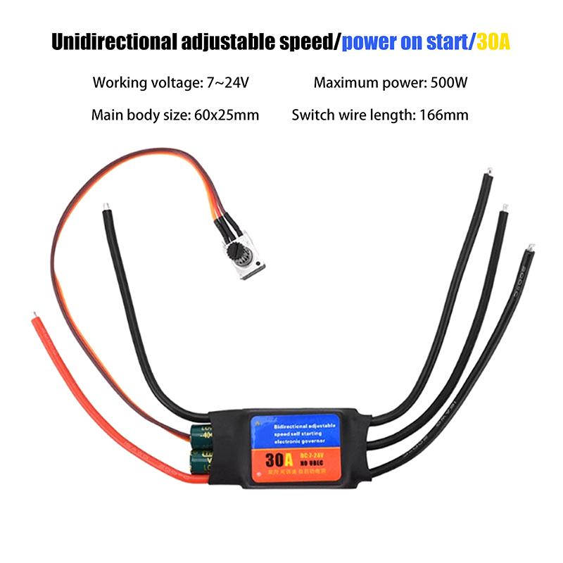 

Brushless Motor Driver 2-6S 30A 60A Esc Bidirectional Self Starting Brushless Electric Regulation Speed Controller Esc For Diy A1