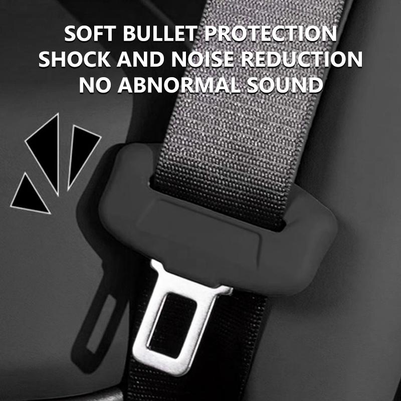 SEAMETAL 2pcs Car Seat Belt Cover Protector Universal Seat Belts Padding Anti Scratch Silicone Protective Sleeve Accessories