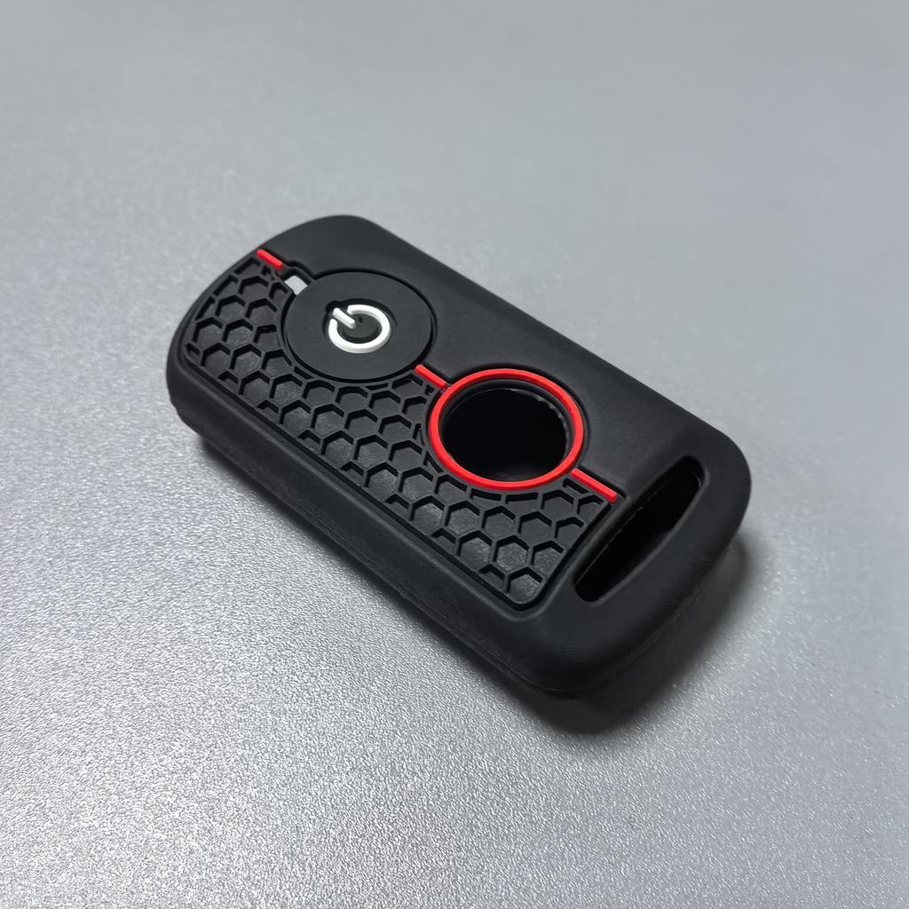 Silicone Key Fob Cover Case For Yamaha Nmax 155 / Nvx 155 / Aerox 155 / Aerox 300, Honeycomb Texture Soft Remote Key Protector