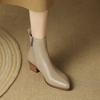 Pointed-toe Shoes, Women's Shoes, Short Boots, New Mid-heel Slimming, Versatile Boots, Soft Leather Single Boots