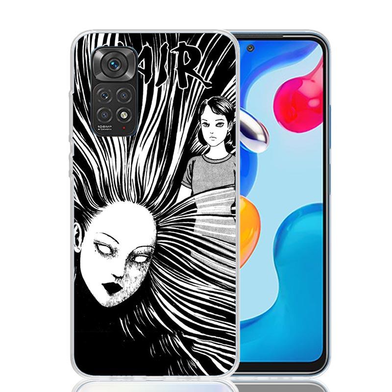 Japanese Horror Comic Anime Phone Case For Xiaomi Redmi Note 15 14 13 12S 12 Pro Plus 11S 11E 11 11T 10S 10 Art Soft Pattern Cov