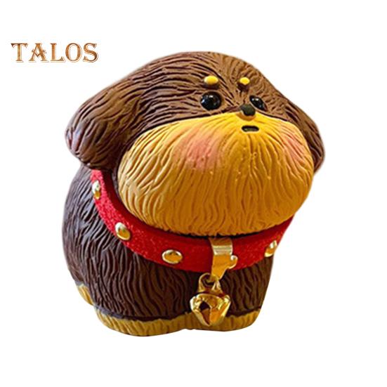 

Мини-скульптура щенка, мультяшная собака из смолы, украшение для стола, миниатюрная фигурка щенка для домашнего офиса, книжной полки, украшения гостиной темно-коричневого