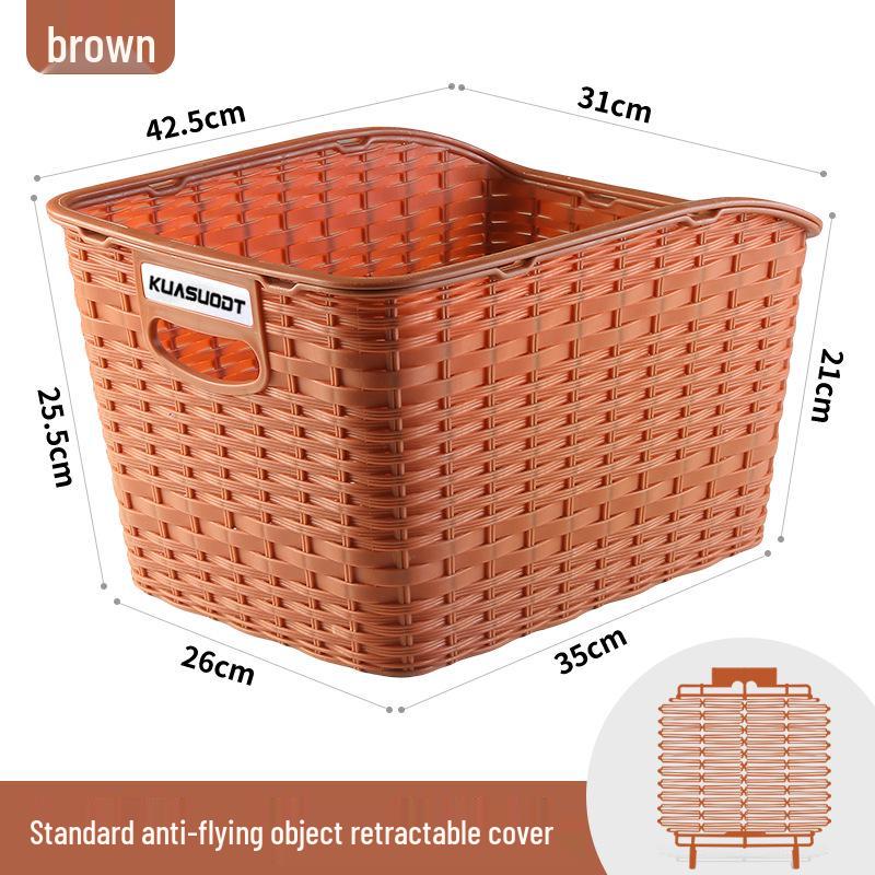 Velkokapacitní zadní koš na kolo s víkem pro horská a elektrická kola - Přepravka pro domácí mazlíčky nebo náklad.