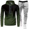 2026 Men's Sporty Slim Fit Graffiti Print Hooded Set