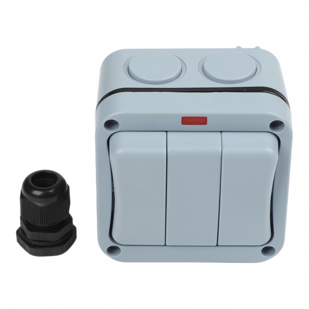 Weatherproof Design IP66 Outdoor Switch 3-Gang Switch