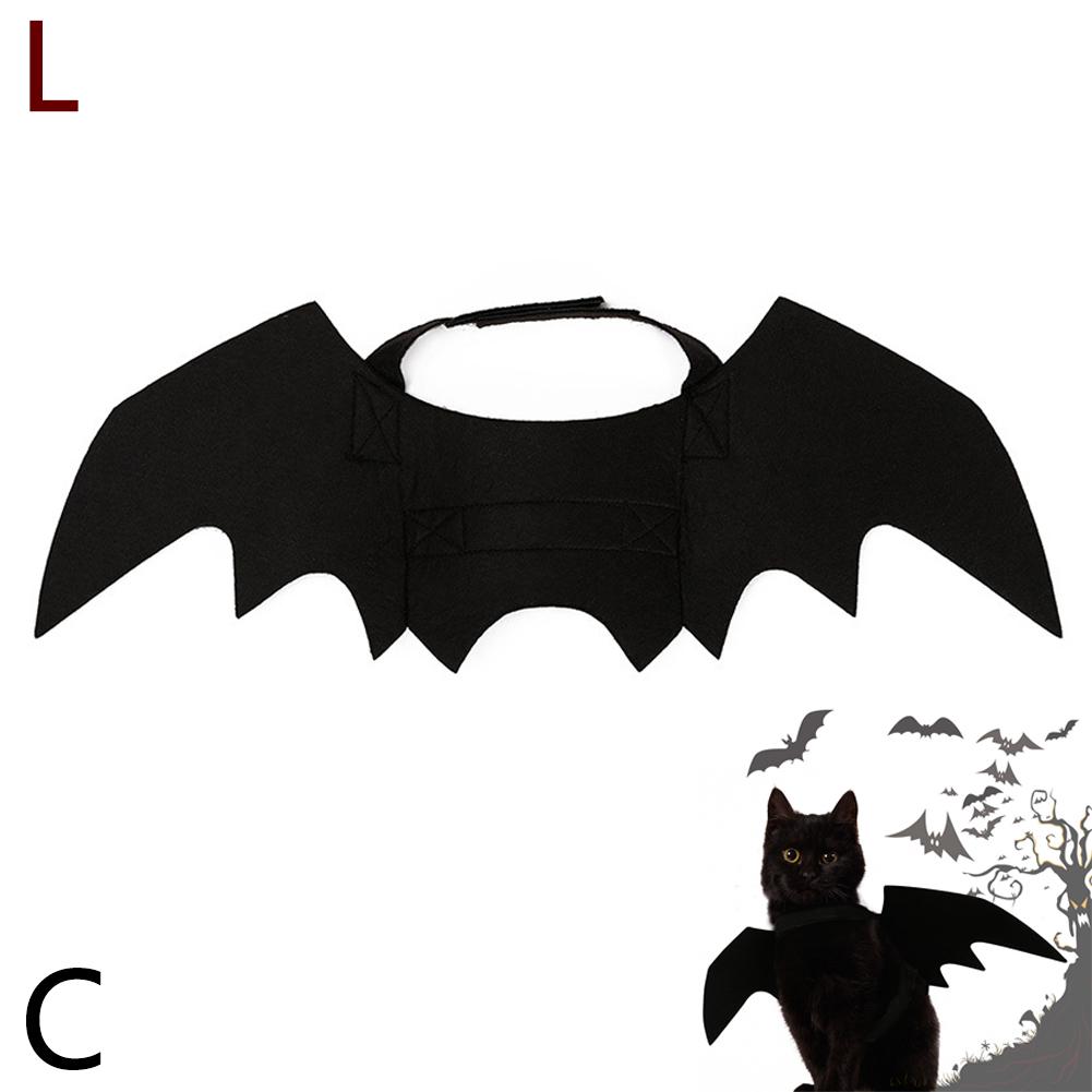 Halloween Cute Pet Clothes Black Bat Wings Harness Costume for Halloween Cosplay Cat Dog Halloween Party for Pet Supplies H U2T7