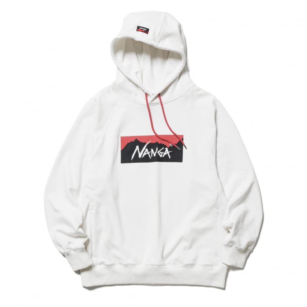 Nanga Outdoor Wear ECO HYBRID BOX LOGO SWEAT HOODIE NW2311F202 White L Uni