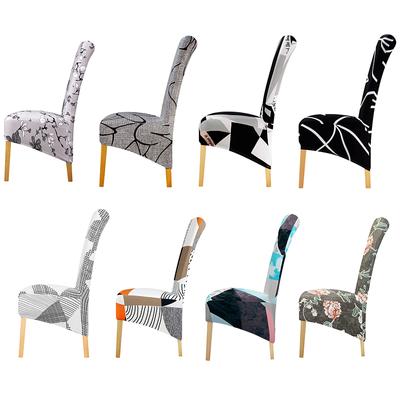 Capa para cadeira com encosto longo estampada na moda, elástica, encosto alto, tamanho grande, capa para cadeiras de jantar, capas para decoração de cozinha e casa