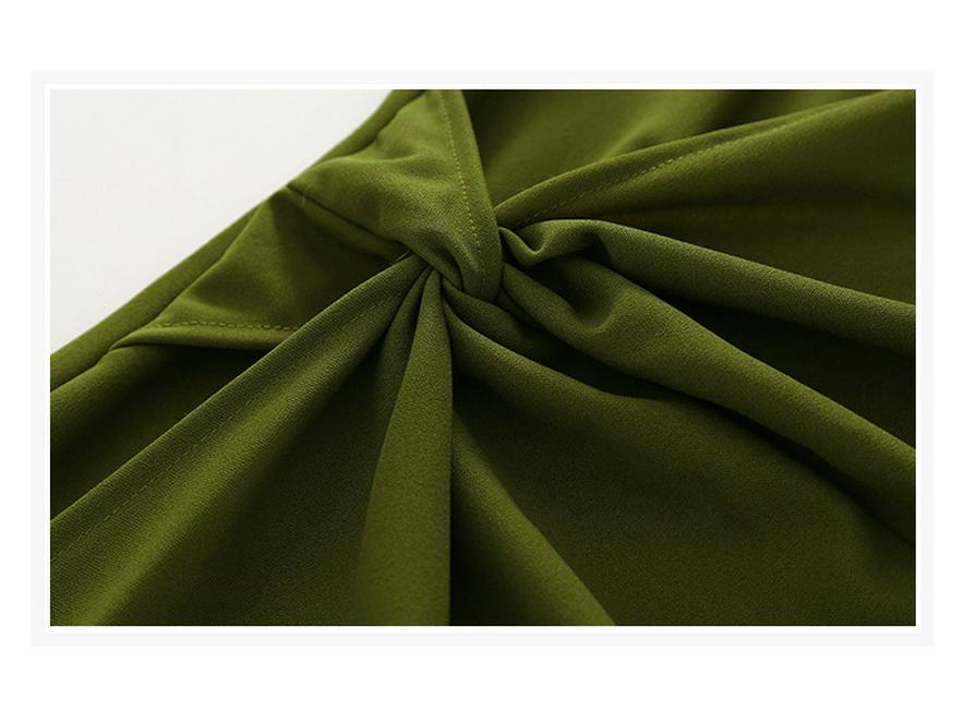 Plus Size Waist-Cinched Slimming Skirt for Women - French Style Summer Polo Dress