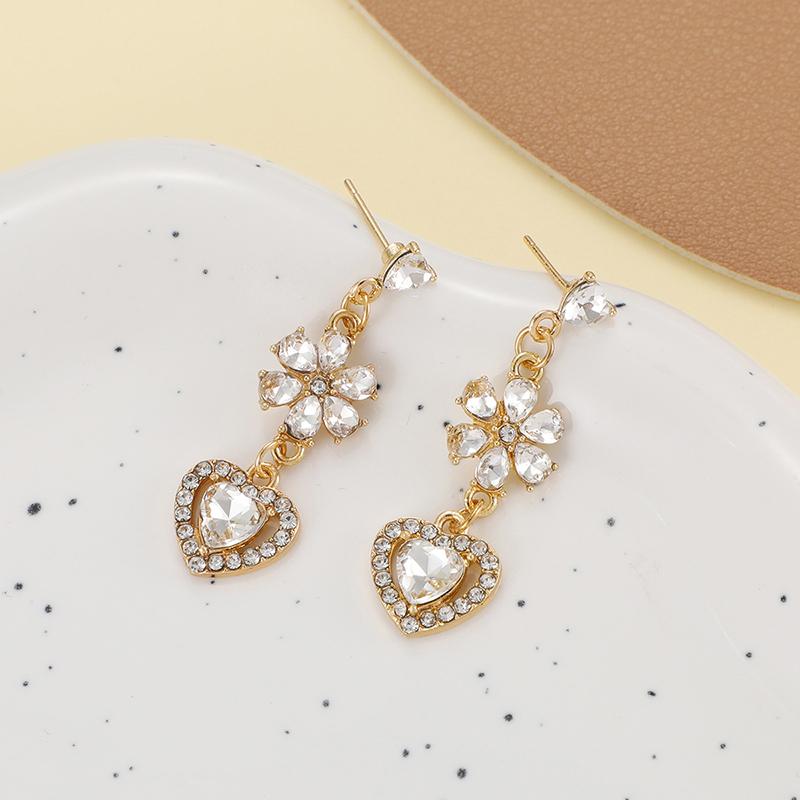 

Zircon Bowknot Love Tassel Earrings For Women Shiny Earrings Wedding Jewelry Birthday Gifts