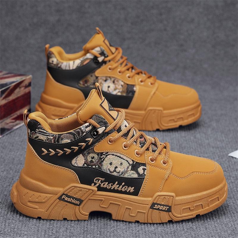 Модные мужские высокие ботинки Martin в британском стиле — фото 11