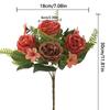 5-Head Artificial Peony Flower DIY Table Decoration Simulation Flowers Bouquet Arrangement Fake Peony Silk Flower
