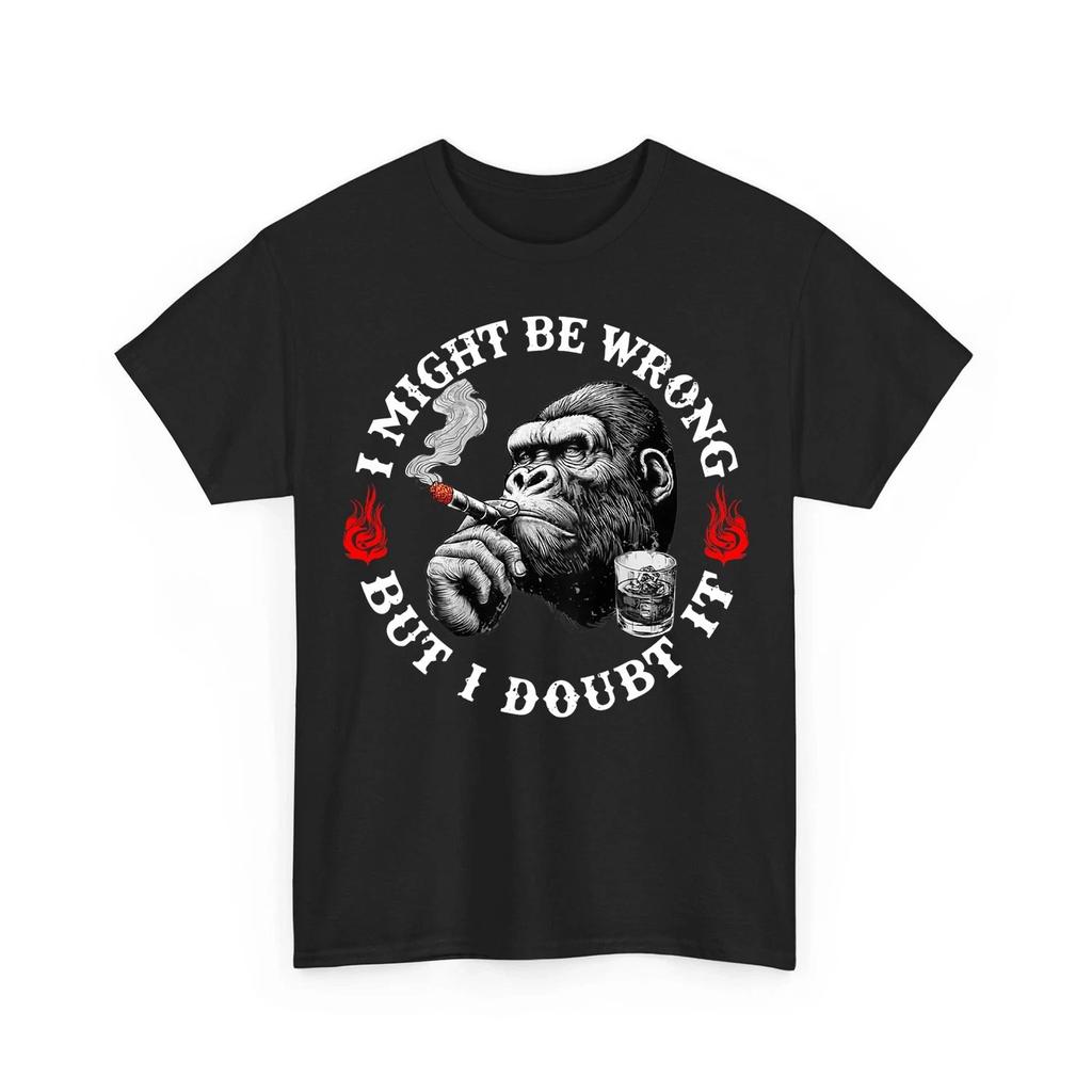 Hang in There It Gets Worse Sarcastic Humor Monkey Unisex T-Shirt