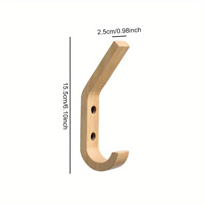 Creative Wooden Hooks, Entrance Clothes Hooks, Wall Mounted Clothes Rack Behind Doors, Wooden Hooks, Storage In Autumn And Winter