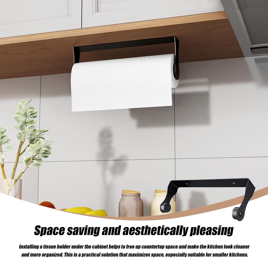 Stainless Steel Paper Towel Holder Self Adhesive Toilet Roll Paper Holders No Punching Kitchen Hook Wall Mount