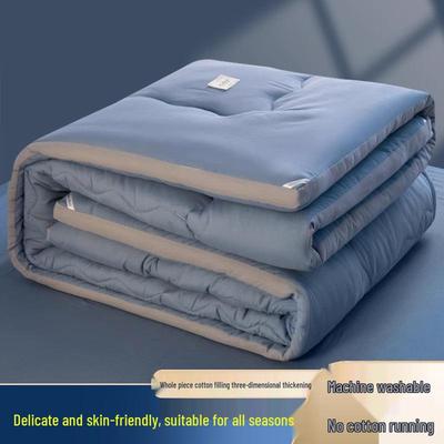 All-Season Student Dormitory Quilt: Thick Warm Winter & Cool Summer Cotton, Machine Washable