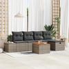 VidaXL Garden Sofas 6 Pieces with Grey Cushions In Poly Rattan 3359587