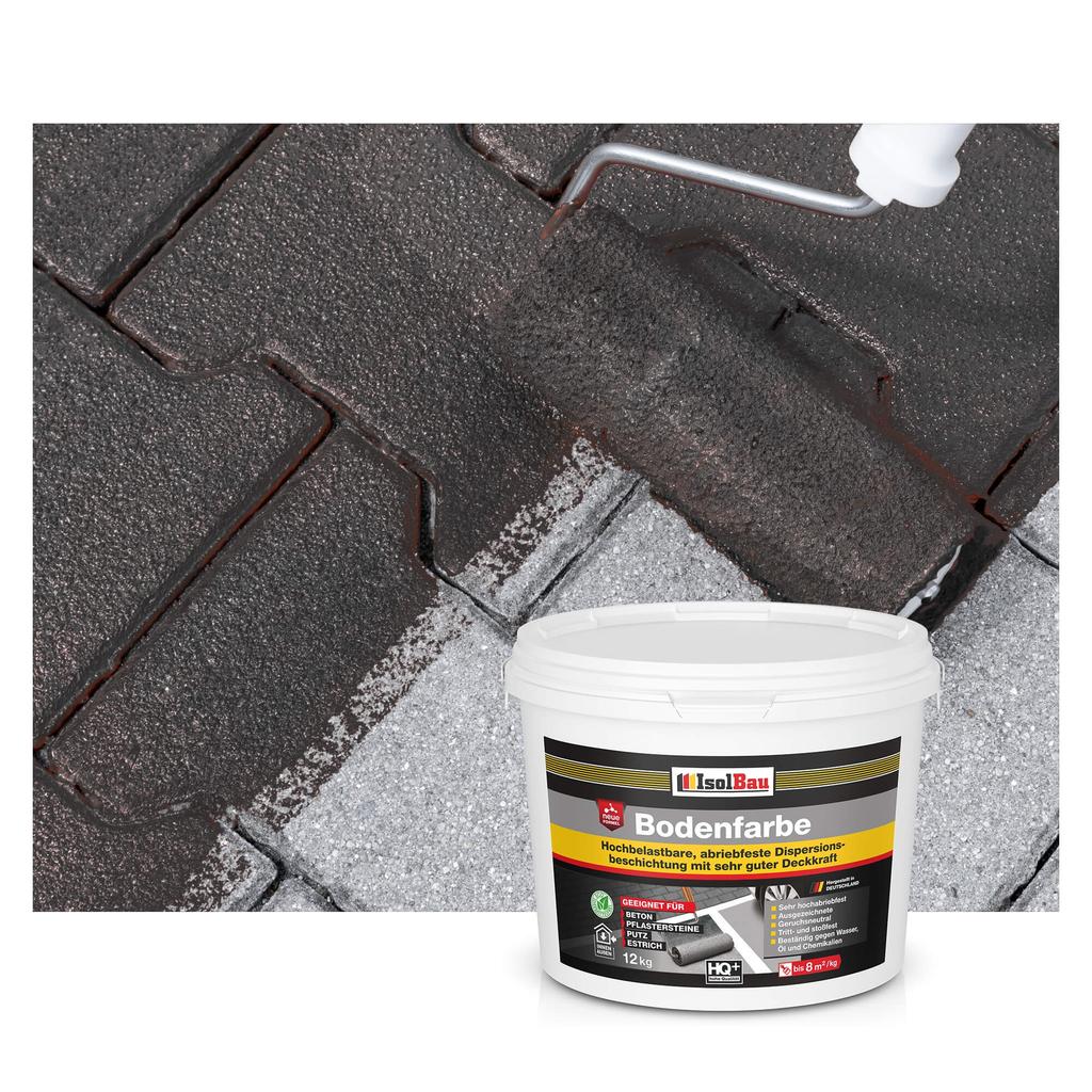 IsolBau Road Paint for Concrete Bodenfarbe 12 Black