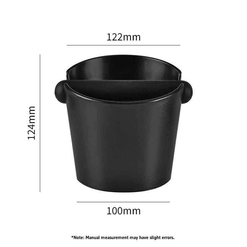 Food-Grade ABS Coffee Ground Shock-Absorbent Knock Box Thickened Anti-Slip Espresso Waste Bin Compact Coffee Bar Accessory