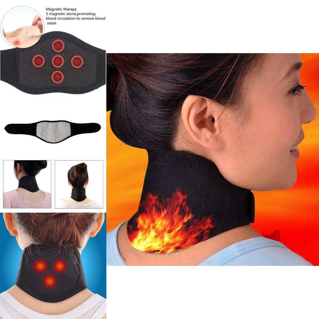 Cozy Neck Protection Wrap Self-heating Black Thermal Neck Brace For Men And Women