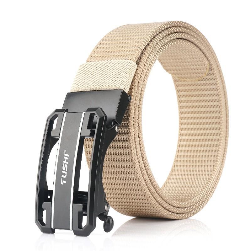 2019 Automatic Buckle Nylon Belt Casual All-matching Jeans Inner 3.5cm Men's