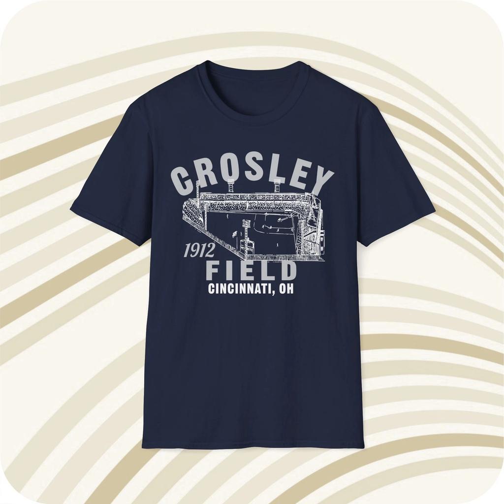 Crosley Field 1912 Classic Cut Baseball T shirt - Cincinnati Reds
