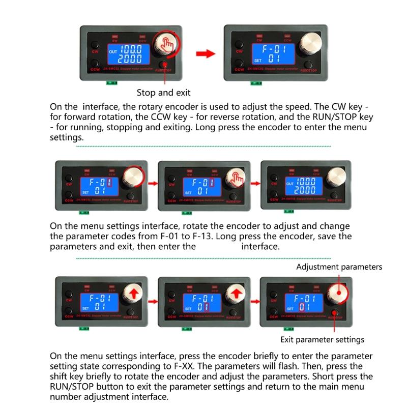 Industrielles Schrittmotor-Steuerungsmodul: Anpassbare Bewegungsparameter und Speicherfunktion für Einzelanwendungen