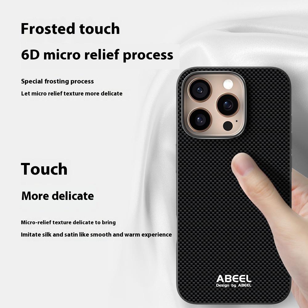 ABEEL For iPhone 16 Pro Case Compatible with MagSafe Printed PC TPU Aluminum Alloy Leather Phone Cover