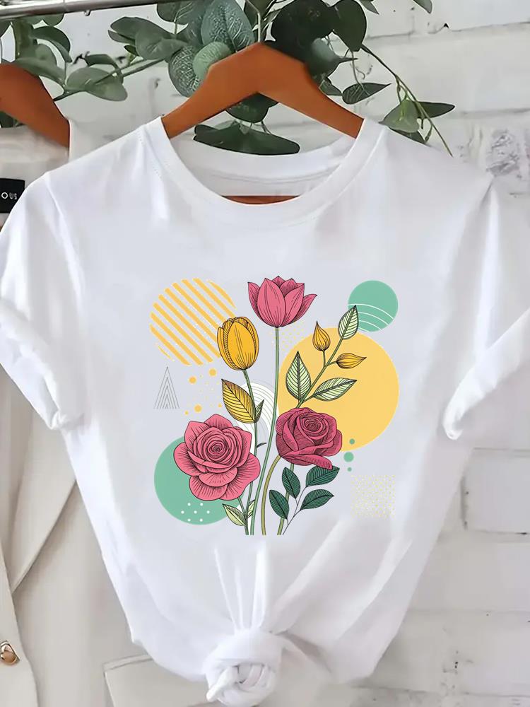 (Asian Size) cartoon lovely butterfly o-neck Lady Fashion Women Graphic Tee Short Sleeve T-shirts Casual Clothing Printed Female Top T Shirt