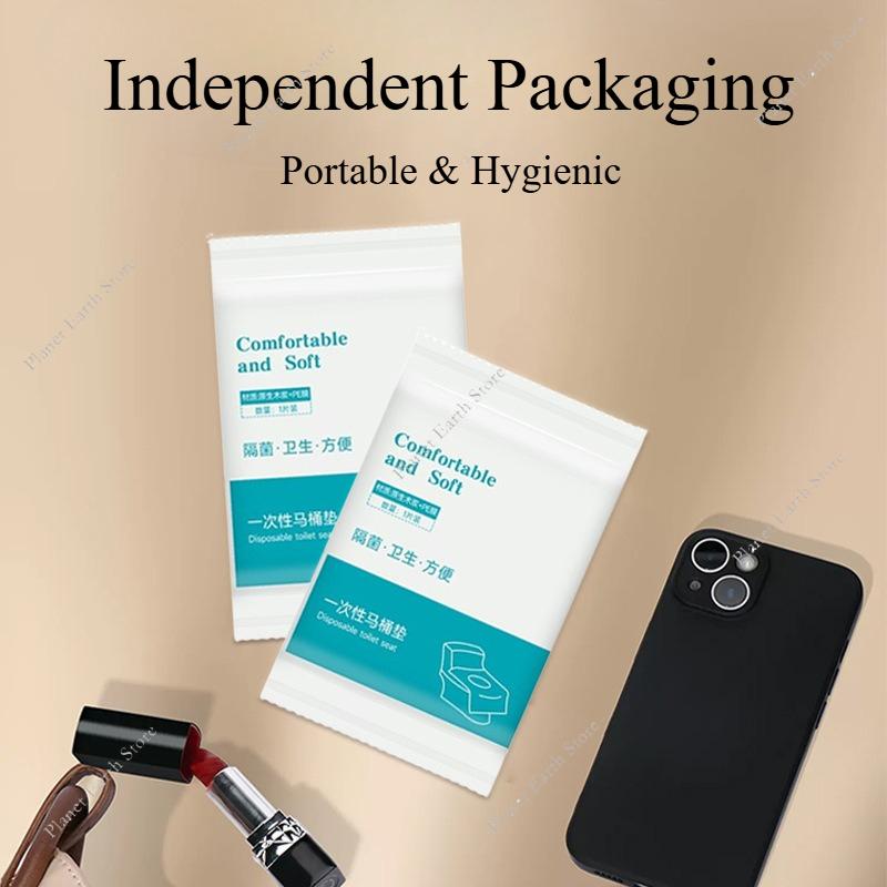 Jednorázový potisk Kryt na toaletní sedátko Přenosný Cestovní Hotel Koupelna Toaletní podložky Vodotěsný Kryt na toaletu